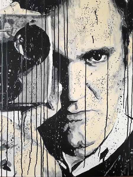 #QuentinTarantino - #AcrylicPunk on canvas painting 80x60 cm 2019 by #York
