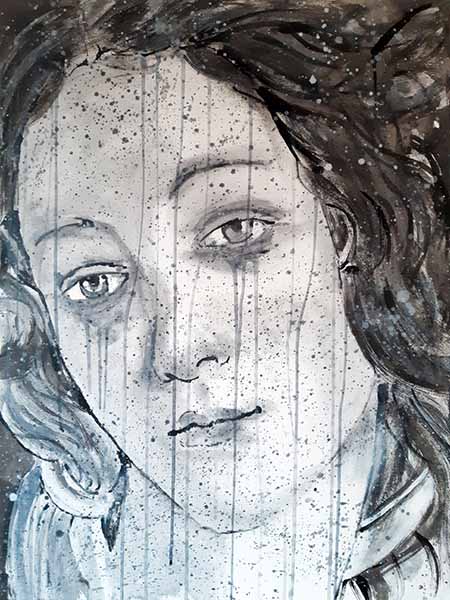 #Venus von #SandroBotticelli - #AcrylicPunk on canvas  painting 80x60 cm 2019 by #York