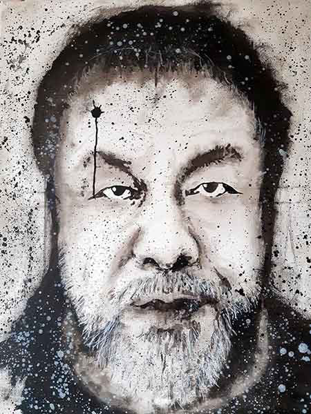 #AiWeiWei - #AcrylicPunk on canvas  painting 100x80 cm 2019 by #York